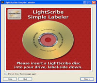 Fiche de téléchargement de LightScribe Simple Labeler