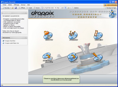 Cliquez pour agrandir interface droppix
